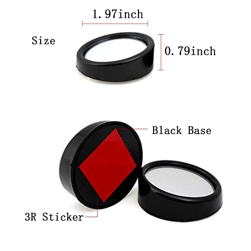 Autopicamp Blind Spot Car Mirror, Adjustable Car Auxiliary Universal Wide Angle Mirror Round Hd Glass Frameless Convex Rear View Mirrors Exterior Accessories For Cars -1 Pair #TOP5