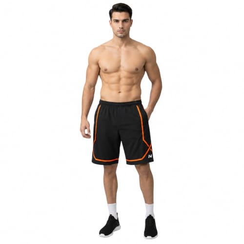 Image of NINQ Mens Shorts Stylish Cross Panel Design with Side Pocket | Gym Wear Shorts | Sports Short for Men Running, Training & Basketball