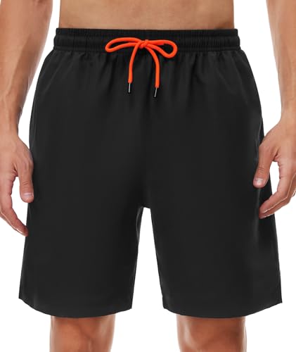 SIHOHAN Short de Bain pour Homme - Short de Bain à séchage Rapide pour Hommes Respirant, Maillot de Bain imperméable avec Doublure en Maille et Cordon réglable,...