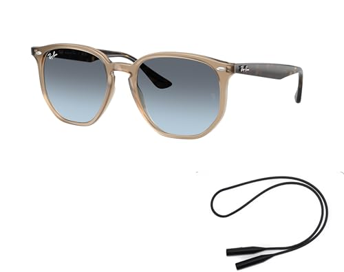 Ray-Ban RB4306 Sunglasses Bundle: RB 4306 6788V1 Tortledove/Blue Gradient Grey Policarbonate Standard and Universal Anti-slip Silicone Leash2