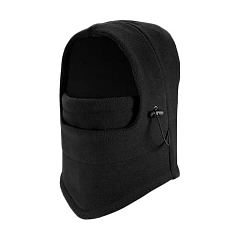 WSLCN Unisex Kids Multifunction Thermal Fleece Balaclava Hood Snood Ski Snowboarding Mask Black Cover