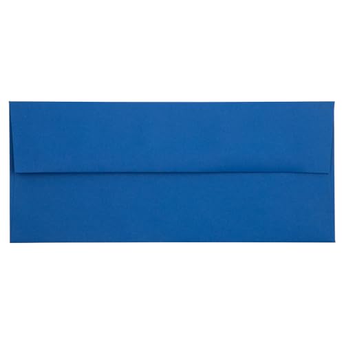 JAM PAPER #10 Business Premium Envelopes - 4 1/8 x 9 1/2 - Presidential Blue - 50/Pack
