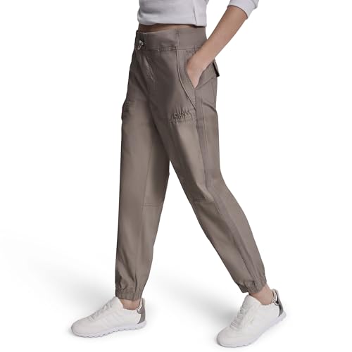 Image of DKNY Women's High Rise Bungee Waist Seamed Jogger with Pockets