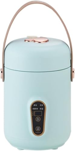 LumingLight炊飯器、800ml小容量、お粥の調理に最適、一人用、保温、過熱防止、防塵、静音設計、操作簡単(緑) (グリーン)