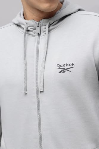 Image of Reebok Men's Full-Zip Hoodie - Soft Fleece Sweatshirt with Adjustable Hood & Front Pockets