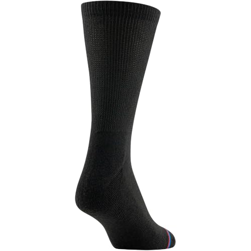 MediPEDS Men's 8 Pack Diabetic Crew Socks with Non-Binding Top