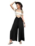 SheIn Casual Loose Tie Shoulder Suspender Jumpsuit Without Top Baggy Wide Leg Romper M