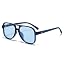 Clear Blue Frame - Blue Lens