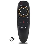 Air Maus Fernbedienung,2.4G Wireless Voice Airmouse Airmaus Fernbedienung Tastatur mit 6 Axis Gyroskop für Smart TV, PC, Android TV Box, Projektor