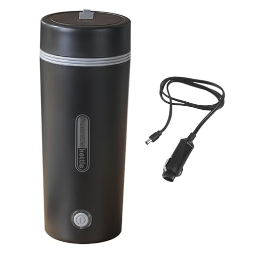 車用電気ポット 車用電気ケトル DC 12V/24V 車用ポット カーポット 電気ケトル 304ステンレス鋼 湯沸かし器 旅行暖房マグカップ 魔法瓶 車中泊 自動車 トラック 湯沸かし器 お湯 お茶入れ カップラーメン入れ お茶とコーヒーに 乳児のミルク作