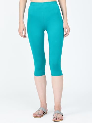 Image of Robinbosky Premium Stretchable Cotton Capri Legging for Women | Suitable for Formal wear & Casual wear | High-End Elastic Makes. The Leggings Squat Proof and Durable for Travel, Yoga, & Workout.