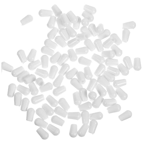 Cabilock 100pcs Hanger End Caps Wire Thread Cover Rack Tip Protector Hook End Tips for Protection and Mounting