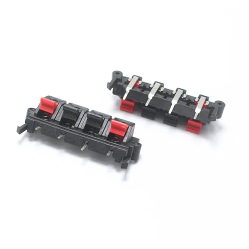 Prise Banane Externe 4 Broches WP4-19 Bornier à Ressort pour Haut-Parleur 2 Pcs