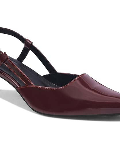 Image of JM LOOKS Elegant Pointed Toe Slingback Kitten Heels Fashionable Sandals for Modern Women