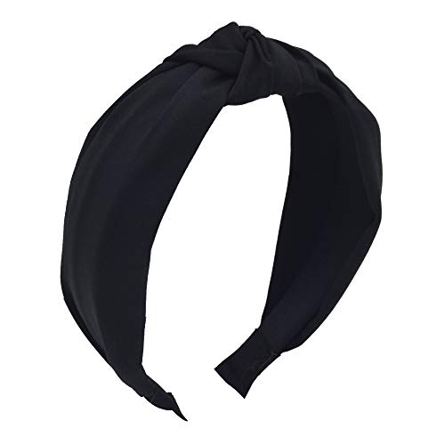 MHDGG Knotted Headbands for Women Girls,Solid Colors Turban Headbands for Women Wide Headbands for Women Hair Knotted Hair Band Hairband