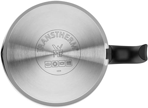 WMF 794769990 milk pot Ø 14 cm approx. 1,7l pouring rim Cromargan stainless steel brushed suitable for all stove tops including induction dishwasher-safe, Silver