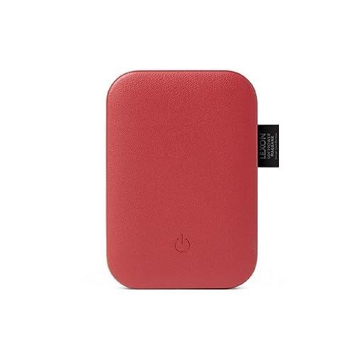 Lexon Design Soft Magabank LL153R - Powerbank di colore rosso, 3000 mAh, dimensioni: 9 x 6,2 x 1,2 cm, colore: Rosso