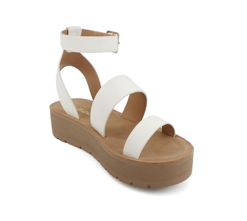 Image of Soda Glory ~ Women Open Toe Multi-Strap Flatform Sandals