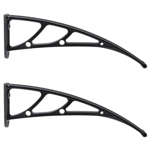Yardwe 2pcs Canopy Cover Bracket Window Awning Bracket Curved Awning Holder Awning Brackets for Metal Canopy shelter roof Protecting Metal Shelf Awning Support Bracket Front Door Railing