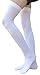 AM Landen Women's M size Long Version White Over Knee Opaque Socks Thigh High Stockings