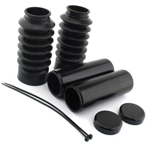 Qklyxr 2-teiliges Gummirohrkappen-Set aus Aluminiumlegierung for die Vorder- und Hinterradgabelabdeckung for Harley-Davidson Street Bob 18-2024 Motorrad-Gabelkappen-Austausch