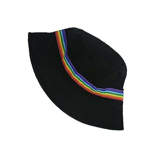 Beaupretty 1 Pieza Parasol Sol Sombreros para Hombres Tapa de Las Mujeres protección señoras Fiesta Sombrero de Pescador de Playa Sombreros de Mujer de Moda Gorra de Sol Black