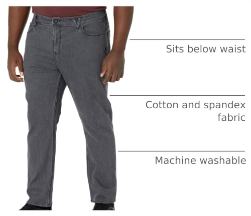 Image of Volcom Men's Solver Stretch Denim Jeans-Modern Fit Pant