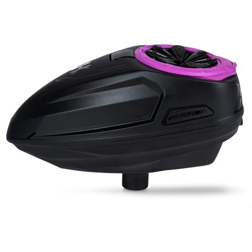 HK Army Sonic Plus Paintball Loader and Speed Feed 16+ BPS Hopper (Black/Purple)