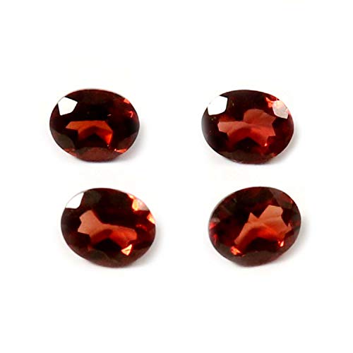 Cabochons naturels grenat 1.6 ct Gtc45 | Lot de 4 gemmes pour bijoux