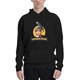 WeiYueKua Logan Paul Men's Soft Brushed Fleece Hoody Long Sleeve Hooded Sweatshirt Graphic Pullover Hoodie Large Black
