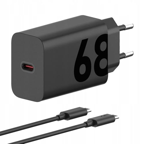 Caricabatteria Turbopower da 68 W per Motorola MC-682N USB C, cavo dati USB C, adattatore di alimentazione per Motorola Edge 50 40 30 Moto G85 G84 G82 G73 G55 G54 G53 G52 G31 G23 G22 Moto G9 G8 G7