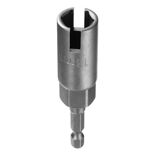 QUARKZMAN Llave de Tuerca Ala H13 de 13 Mm Métrica 6 Puntos Socket 1/4 Vástago Hexagonal Ranura Profunda Herramienta de Impacto de Llave de Tuerca Alada de Acero Cr-V para Tornillos Tuercas