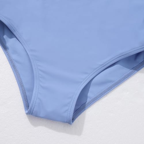 Image of Weixinbuy Girl's One Piece Swimsuits with Mesh Skirt Bathing Suits Swimwear with Cover Up for Girls 9-16 Years