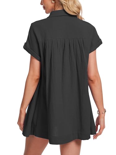 Image of Breezy Lane Beach Cover Up for Women Button Down Shirt Swimsuit Coverup Bathing Suit Cover Ups for Swimwear Vacation
