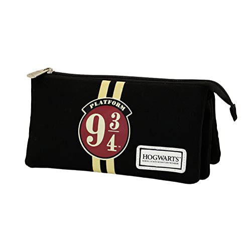 Karactermania Harry Potter 9 3/4-Estuche Portatodo Triple HS, Marrón, Talla única