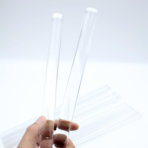 Image of 14 Pieces Clear Acrylic Round Rods Kit,Length 305mm Diameter 6mm 8pcs 12mm 4pcs 22mm 2pcs,Solid Rods DIY Model Materials Acrylic Round Rods for Model Making DIY Crafts