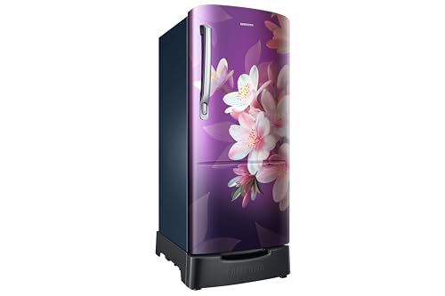 Image of Samsung 183 L, 3 Star, Digital Inverter, Direct-Cool Single Door Refrigerator (RR20H1823WB /HL, Wild Lily Blue, Base Stand Drawer, Single Touch Defrost, 2026 Model)