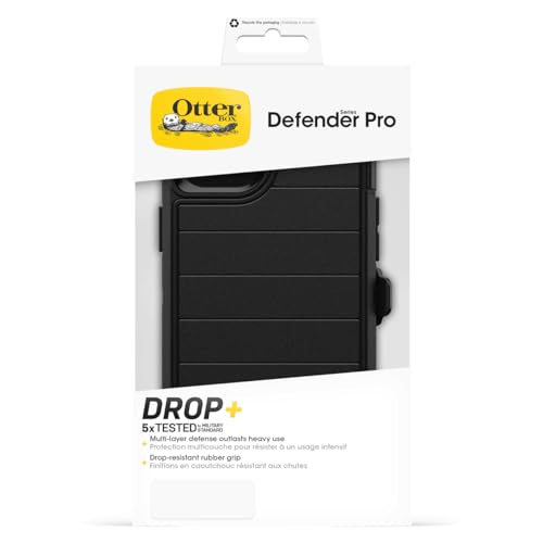 OtterBox iPhone 15 Plus and iPhone 14 Plus Defender Series Pro Case - Black, screenless, Rugged & Durable, with Port Protection, Includes Holster Clip Kickstand - image 8