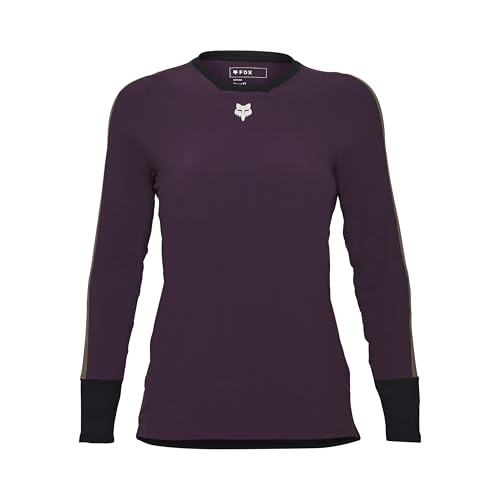 Long Sleeve Cycling Jersey Fox Lady Defend Thermal Dark Purple M