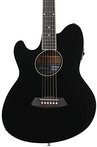 Ibanez Talman TCY10LEBK 左利き用アコースティックエレキギター - ブラック