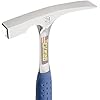 ESTWING Bricklayer's/Mason's Hammer - 24 oz USA Made Masonry Tool with Forged Steel Construction & Shock Reduction Grip - E3-24BLC