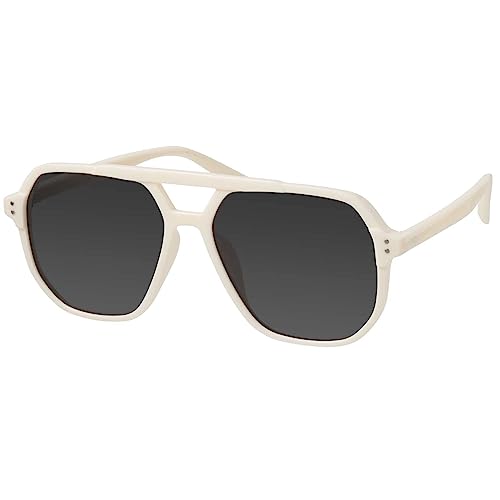 Image of mosanana Oversized Aviator Sunglasses for Women with Polarized Lens MS52243 | Geometric Big Frame, Designed for Daily Outfits, Travel and Fashion Looks