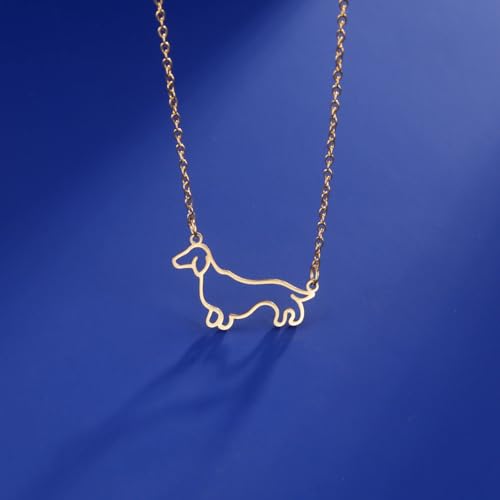 Collier de teckel mignon - Accessoire feng shui tendance chic - 3