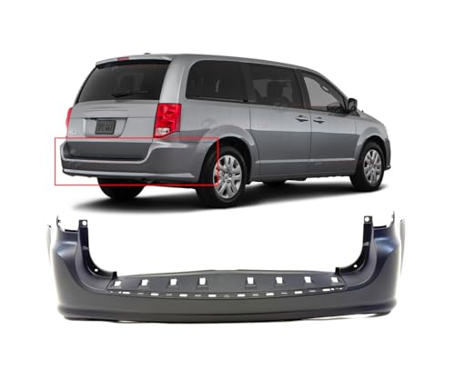 Image of FitParts Compatible with Dodge Grand Caravan 2011-2020 Rear Bumper Cover | Primed, Ready to Paint, OEM 68125724AB, CH1100969