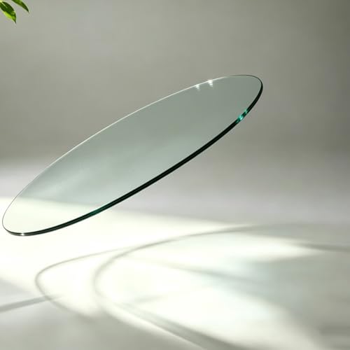 Plateau de table rond en verre transparent 430mm pour dessus de table ronde