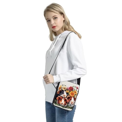 Cute Guinea Pig Small Crossbody Bags for Women Canvas Mini Messenger Bag Cell Phone Crossbody Wallet Purses with Adjustable Strap3