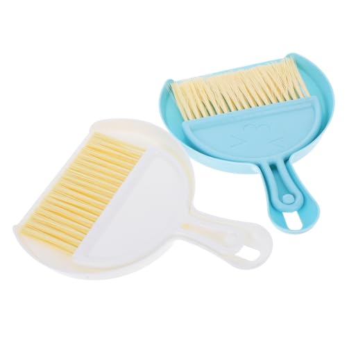 FOMIYES 2set Mini Dustpan and Brush Set for Boys and Girls Portable Hand Broom Dustpan for Cleaning Desktops Keyboards and Small Spaces Vibrant Colors for Fun Household Chores