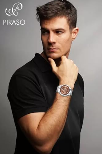 Image of PIRASO Analog Day and Date Working Display MESH Strap Watch for Men & Boys