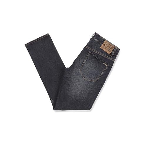Volcom Men's Vorta Slim Fit Stretch Denim Jean, New Vintage Blue2