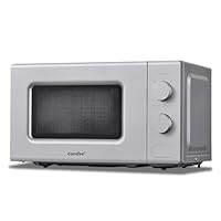 COMFEE' Forno a Microonde Grigio, 20 Litri, 700 W, 5 Livelli di Potenza, Funzione di Scongelamento Rapido, Timer Manuale, Design Compatto-CM-M202CC(GR)